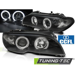Fényszóró ANGEL EYES CCFL fekete BMW E46 04.03-06 COUPE CABRIO