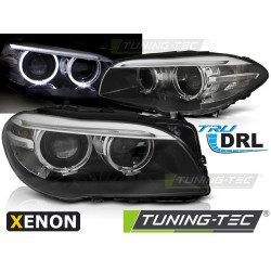 TUNING-TEC első lámpák (Angel Eyes, DRL) XENON BMW F10 F11 10-07.13-hoz (D1S), fekete