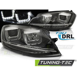 FÉNYSZÓRÓ U-LED FÉNY DRL FEKETE VW GOLF 7 11.12-17