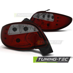 TUNING-TEC hátsó lámpák PEUGEOT 206 10.98-hoz, piros-füstös