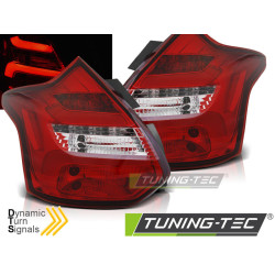 FORD FOCUS 3 11-10.14 HATCHBACK VÖRÖS FEHÉR LED BAR SEQ IND.