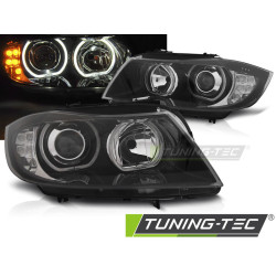 FÉNYSZÓRÓ ANGEL EYES LED IRÁNYJELZŐ FEKETE BMW E90/E91 03.05-11