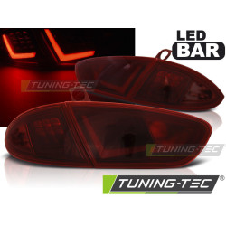 TUNING-TEC LED hátsó lámpák (LED Bar) SEAT LEON 03.09-12-höz, piros-füstös