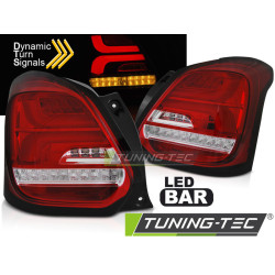 TUNING-TEC LED hátsó lámpák (SEQ) SUZUKI SWIFT VI 17-hez, piros-fehér