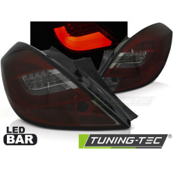 TUNING-TEC LED hátsó lámpák (LED Bar) OPEL CORSA D 3D 04.06-14-hez, piros-füstös