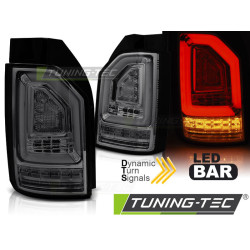 TUNING-TEC LED hátsó lámpák (LED Bar, SEQ) VW T6 15-19-hez (gyári izzós lámpához), füstös, V1