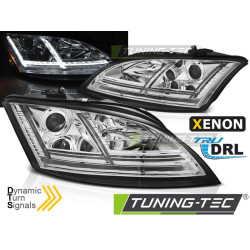 XENON Fényszóró LED DRL króm SEQ AUDI TT 06-10 8J