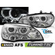 TUNING-TEC első lámpák (Angel Eyes, DRL) XENON BMW X5 E70 07-10-hoz (AFS), króm