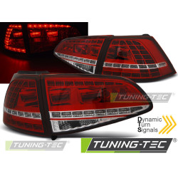 LED HÁTSÓ LÁMPÁK SPORT VÖRÖS FEHÉR SEQ VW GOLF 7 13-17