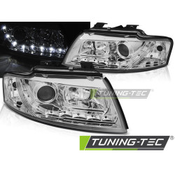 TUNING-TEC első lámpák (DRL) AUDI A4 B6 CABRIO 02-06-hoz (H1), króm