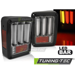 TUNING-TEC LED hátsó lámpák (LED Bar) CHRYSLER JEEP WRANGLER JK 07-18-hoz (homologáció nélkül), fekete