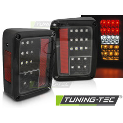 TUNING-TEC LED hátsó lámpák CHRYSLER JEEP WRANGLER JK 07-18-hoz (homologáció nélkül), fekete, V1
