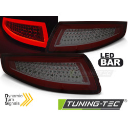 TUNING-TEC LED hátsó lámpák (LED Bar, SEQ) PORSCHE 911 997 04-09-hez, piros-füstös