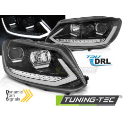 FÉNYSZÓRÓ Csőfény DRL FEKETE SEQ VW TOURAN II 08.10-15