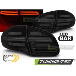 TUNING-TEC LED hátsó lámpák (LED Bar, SEQ) PORSCHE CAYENNE 10-15-höz, füstös
