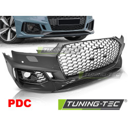 TUNING-TEC első lökhárító (Sport) AUDI A4 B9 08.15-19-hez (parkolószenzorral), fényes fekete