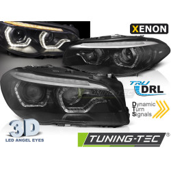 XENON FÉNYSZÓRÓ ANGEL EYES LED DRL FEKETE SEQ BMW F10/F11 10-13