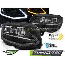 Fényszóró csőfény fekete DRL SEQ VW T6 15-19