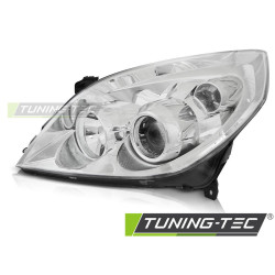 TUNING-TEC első lámpa OPEL VECTRA C 09.05-08-hoz (H7/H1, TYC), króm, bal