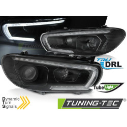 Fényszóró TUBE SEQ LED fekete VW SCIROCCO 14-17