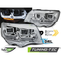 TUNING-TEC első lámpák (Tube Light, DRL, SEQ) VW T6.1 20-hoz (H7), króm
