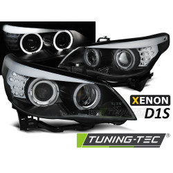 XENON D1S FÉNYSZÓRÓ ANGEL EYES FEKETE LED IRÁNYJELZŐ BMW E60/E61 05-07