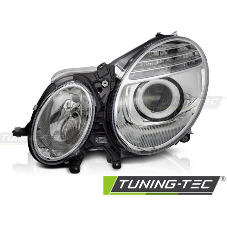 Világítás TUNING-TEC első lámpa MERCEDES W211 06-09-hez (H7, TYC), króm, bal | race-shop.hu