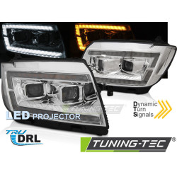 TUNING-TEC LED első lámpák (Tube Light, DRL, SEQ) VW CRAFTER II 2017-hez (LED), króm