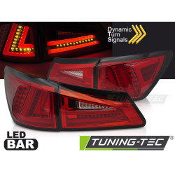 TUNING-TEC LED hátsó lámpák (SEQ) LEXUS IS II 06-13-hoz, piros-fehér