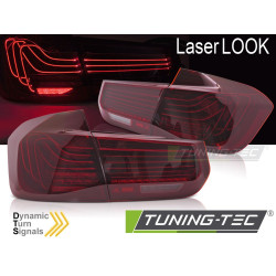 TUNING-TEC LED hátsó lámpák (Laser Look, SEQ) BMW F30 11-18-hoz (homologáció nélkül), piros