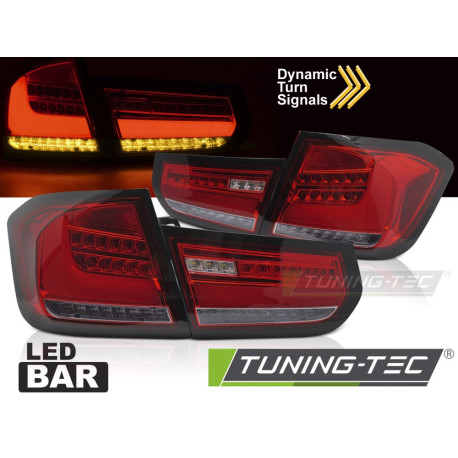 Világítás TUNING-TEC LED hátsó lámpák (LED Bar, SEQ) BMW F30 11-15-höz, piros | race-shop.hu
