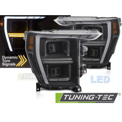 TUNING-TEC LED első lámpák (Tube Light) FORD F150 MK14 20-23-hoz (LED, homologáció nélkül), fekete