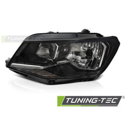 Fényszóró fekete bal oldal H4 TYC VW CADDY 15-20-hoz