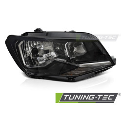 Fényszóró fekete jobb oldal H4 TYC VW CADDY 15-20-hoz