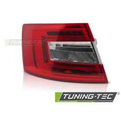 LED hátsó lámpa piros-fehér bal oldal TYC SKODA OCTAVIA III 16-20 LIFTBACK-hez