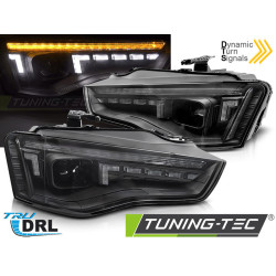 TUNING-TEC első lámpák (Halogen, SEQ) AUDI A5 11-16-hoz, fekete