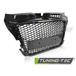 TUNING-TEC hűtőrács (Sport) AUDI A3 8P 08-12-höz (parkolószenzorral), fényes fekete