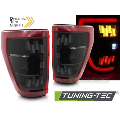 Világítás TUNING-TEC LED hátsó lámpák (Full LED, SEQ) FORD F150 MK14 20-23-hoz (homologáció nélkül), piros | race-shop.hu