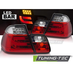 TUNING-TEC LED hátsó lámpák BMW E46 98-01 Sedan-hoz, piros-fehér