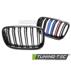 TUNING-TEC hűtőrács (Sport M-Look Double Bar) BMW X5 E70 07-13 / X6 E71 08-14-hez, fényes fekete
