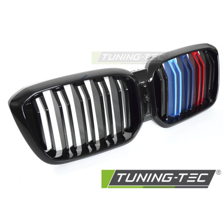 Body kitek és vizuális kiegészítők TUNING-TEC hűtőrács (Sport Double Bar M-Look) BMW X3 G01 LCI / X4 G02 LCI 21-25-höz, fényes fekete | race-shop.hu