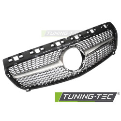 Hűtőrács gyémánt mintázattal MERCEDES W176 12-15 (Ezüst Króm)