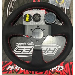 3 spoke steering wheel RACES Shadow, 315mm, microfiber suede, 40mm offset, black