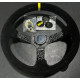 Kormányok 3 spoke steering wheel RACES Laser, 350mm, suede, 90mm offset, black/yellow | race-shop.hu