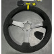 Kormányok 3 küllős sportkormány RACES Corto, 340mm, velúr, 40mm mélység, fekete/sárga | race-shop.hu