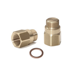 Lambda (o2) Probe spacer adapter (emulator) straight, galvanised steel, 2 mm bore