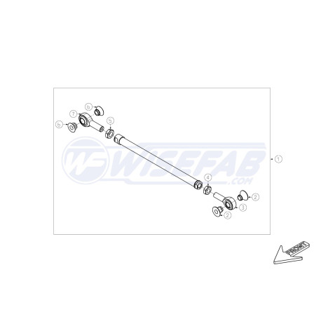 Lengőkarok és gömbfejek WISEFAB Rear Suspension Arm 2 | race-shop.hu