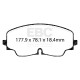 EBC Féktárcsák Első fékbetétek EBC Redstuff Ceramic DP32448C | race-shop.hu