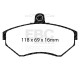 EBC Féktárcsák Első szett EBC PD02KF519 - Féktárcsák Premium OE + Fékbetétek Redstuff Ceramic | race-shop.hu