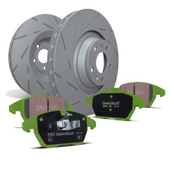 Hátsó szett EBC PD06KR416 - Féktárcsák Ultimax Grooved + Fékbetétek Greenstuff